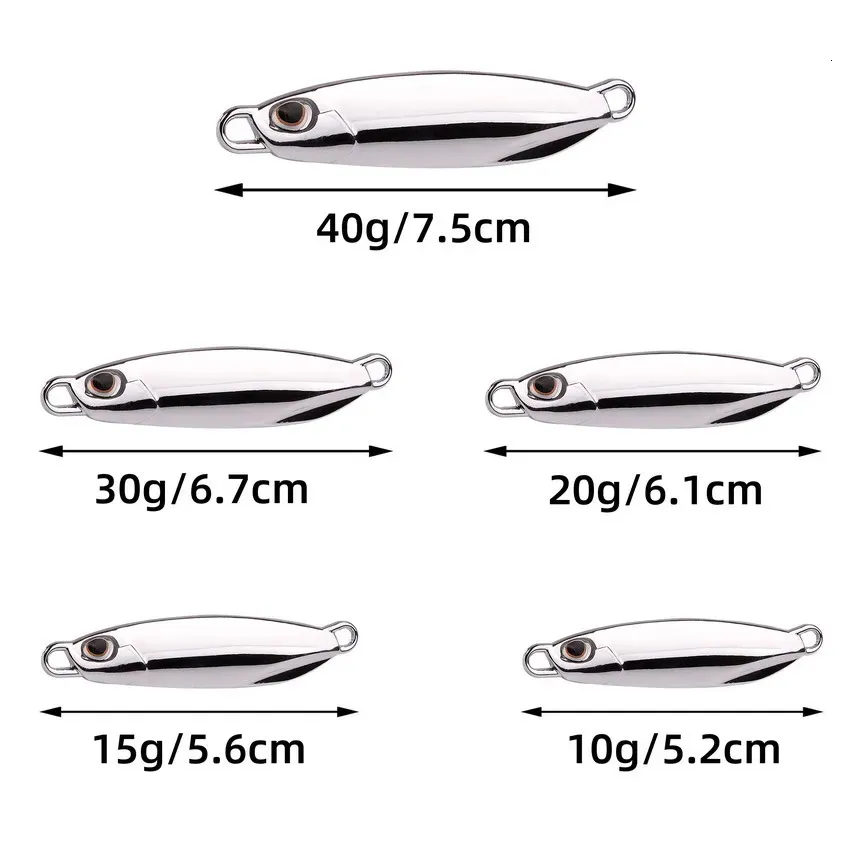 Baits Lures 10PClot Metal Cast Jig Spoon 10g 15g 20g 30g 40g Lures set With  Hook Casting Jigging Fish Sea Bass Fishing Lure Artificial Bait 231201