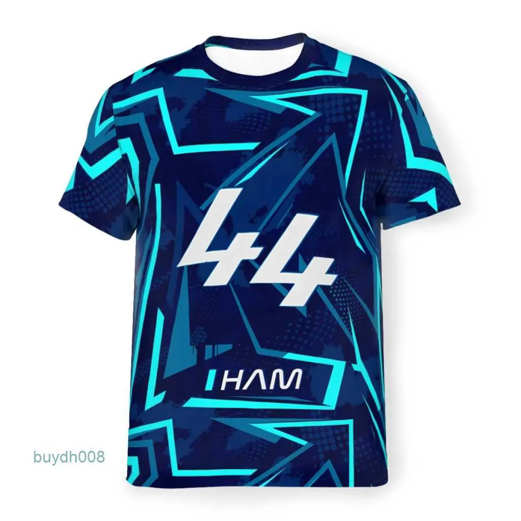 Herren-T-Shirts 2023/2024, neues F1-Formel-1-Rennteam, Polyester für Lewis Hamilton, 44, weiches Freizeit-dünnes Hemd, Neuheit, trendig, Ie8e