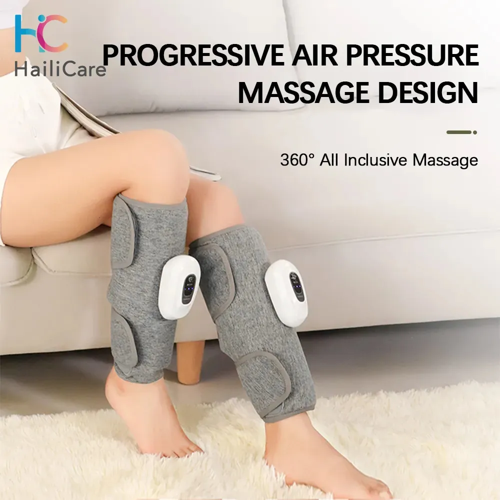 Foot Massager Wireless Electric Leg Massager Device Rechargeable Air Compression for Pain Relief Calf Muscle Fatigue Relax Massage Health Care 231202