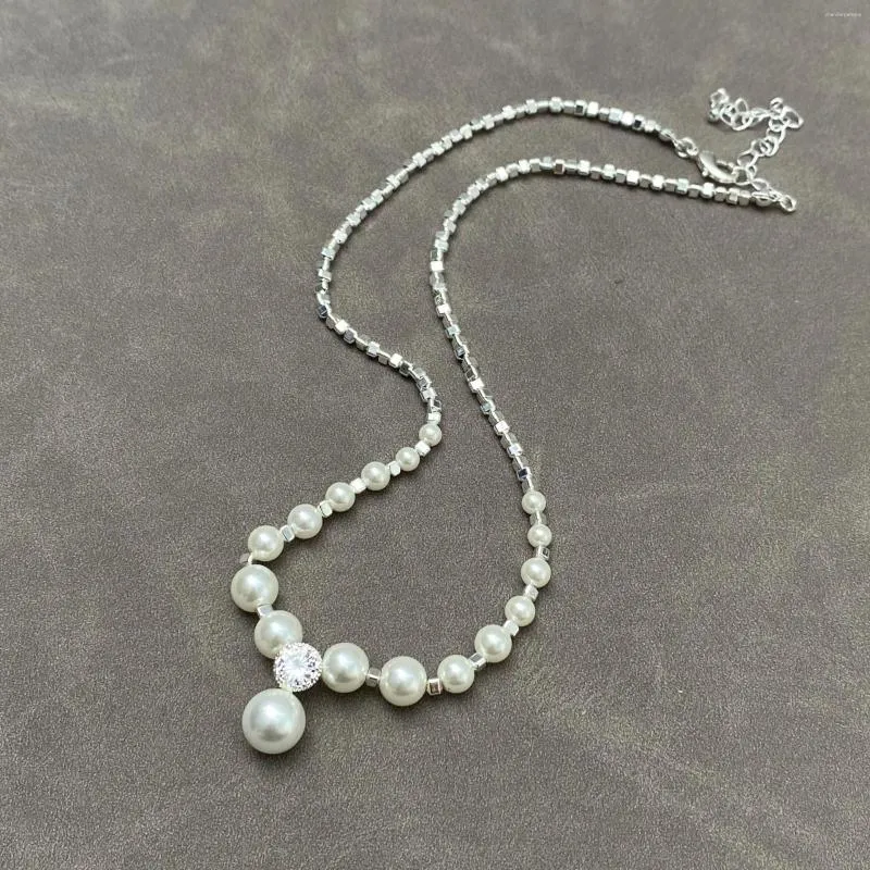 Pendant Necklaces Gradient Size Pearl Necklace Women Jewelry