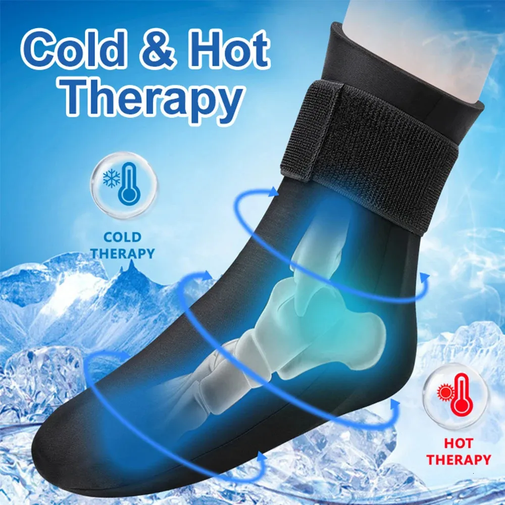 Foot Massager Foot Ice Pack Wrap for Plantar Fasciiti Reusable Cooling Sock Cold Therapy Gel Foot Ice Pack for Ankle Pain Relief Arthritis 231202