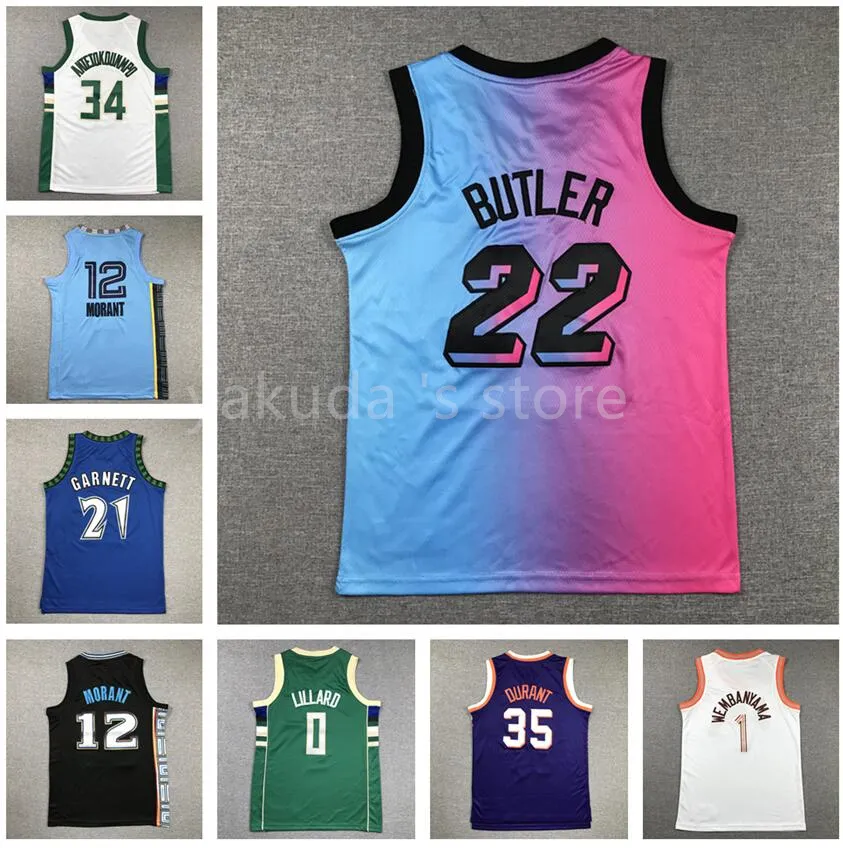 KIDS KID MENINO NOVO Basquete Jerseys yakuda loja on-line atacado College dhgate atacado MENINOS DURANT BALL KEMP LILLARD GARNETT WEMBANYAMA IRVING BOOKER