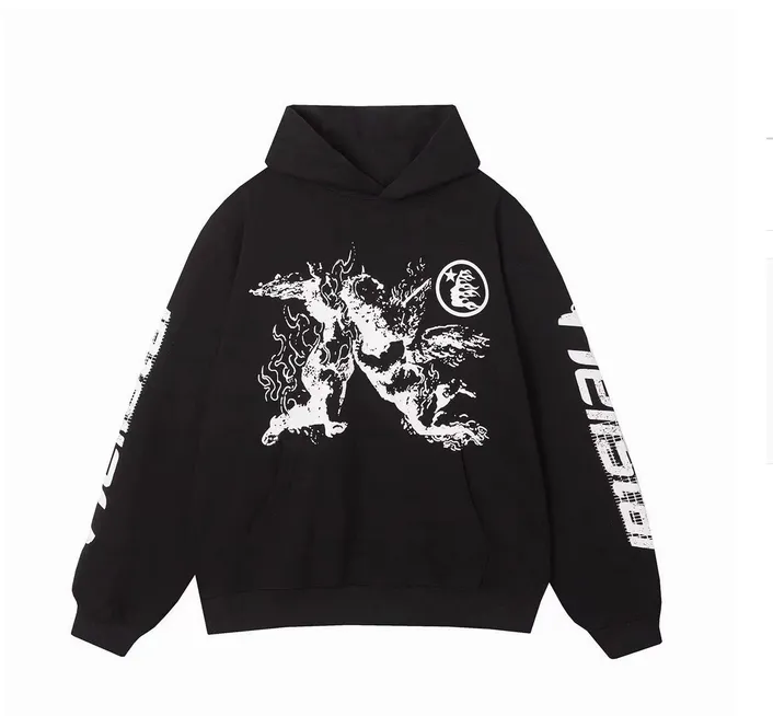 Hellstar Shark Graphic Tee Graphic Zip Up Hoodie With Letter Print And ...