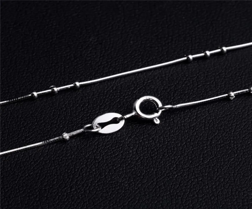 Echte 925 sterling zilveren ketting met kleine balletjes sieraden ketting kettingen voor dames meisjes2202261