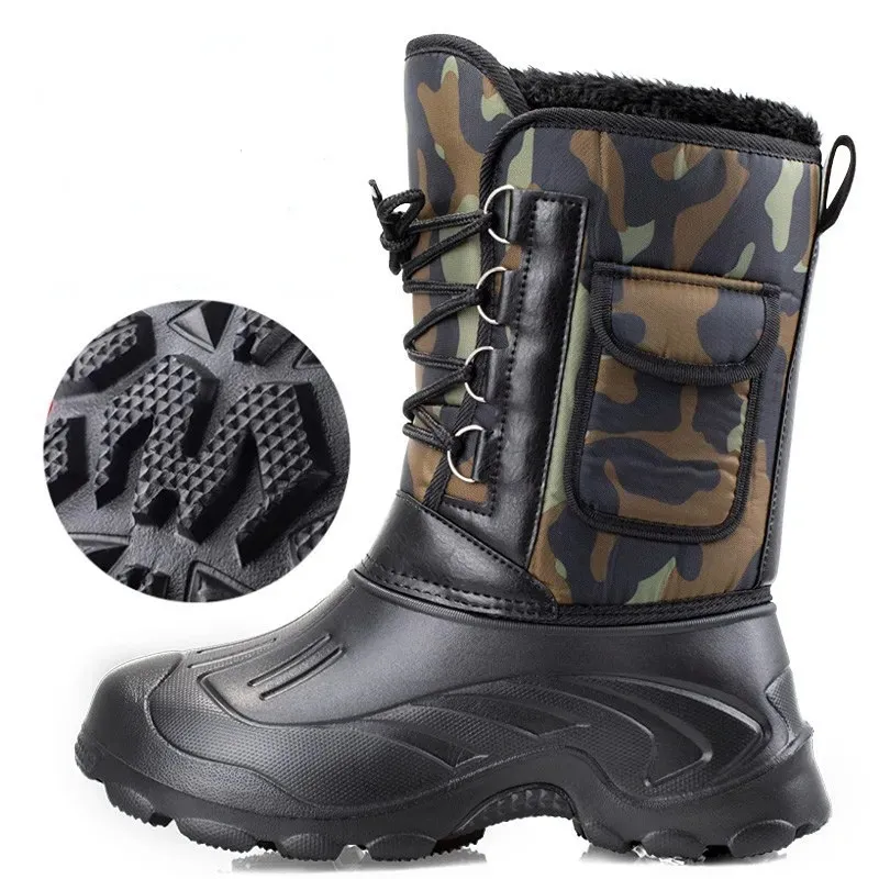 Botas impermeáveis tênis ao ar livre homens botas de inverno atividades quentes pesca neve botas de trabalho calçados masculinos sapatos botas de pesca 231201