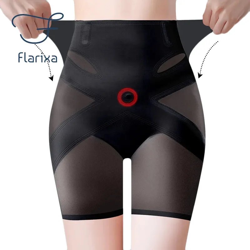 Arm Shaper Flarixa Трусики с высокой талией для контроля живота для женщин Формирователь талии Нижнее белье для похудения живота Корректирующее белье через плечо Сетчатые брюки с подтяжкой бедер 231202