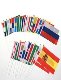 2022 Qatar world cup Banner Flags 32 football country team hand signal flag soccer fans gifts USA Germany Brazil Portugal iran ban4981834