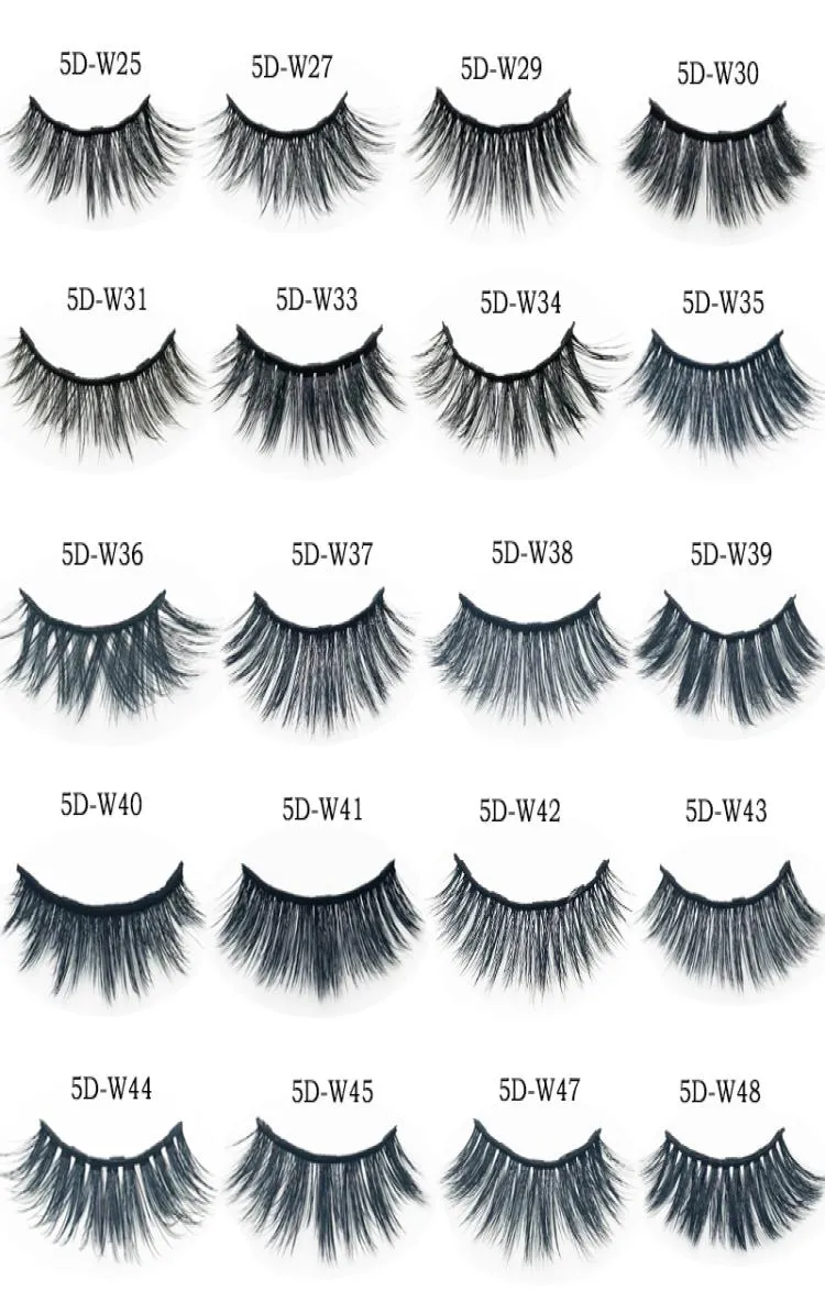 Tutta la serie W 48 stile Flash girl Alta qualità 1 paio Ciglia magnetiche visone 5D Scatola di lusso Eyeliner liquido magnetico e Twee3042261