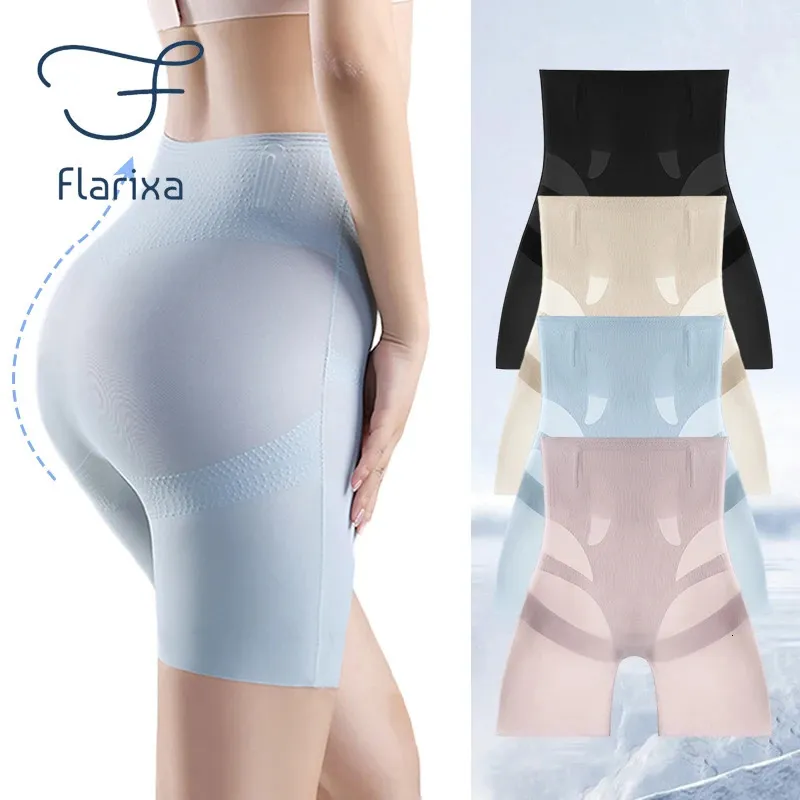 Arm Shaper Flarixa Ultra Thin Ice Silk Shapewear High Waist Belly