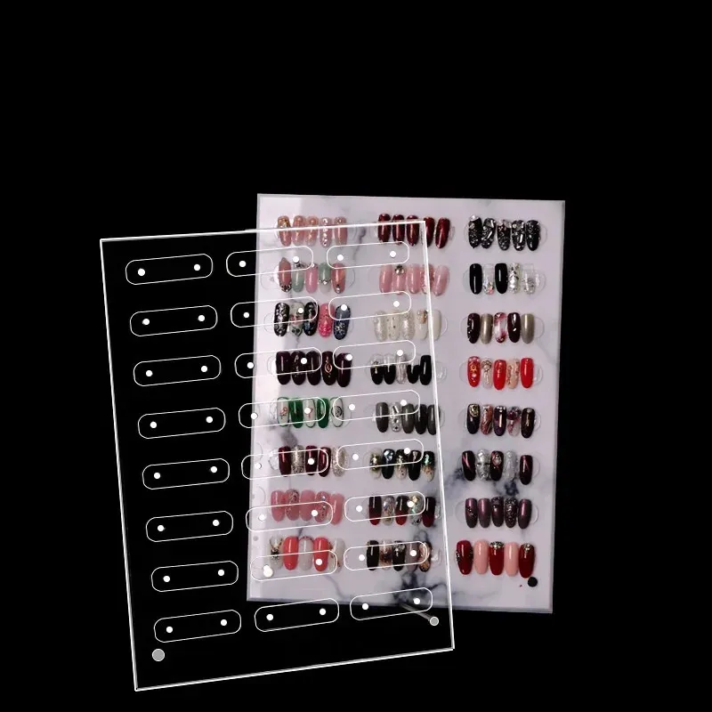 Nail Practice Display Stereo Magnet Adsorption Detachable Display Board Marble/ Acrylic/ Resin Nail Display Palette Manicure Fake Pallet Nail Art Tool 231202