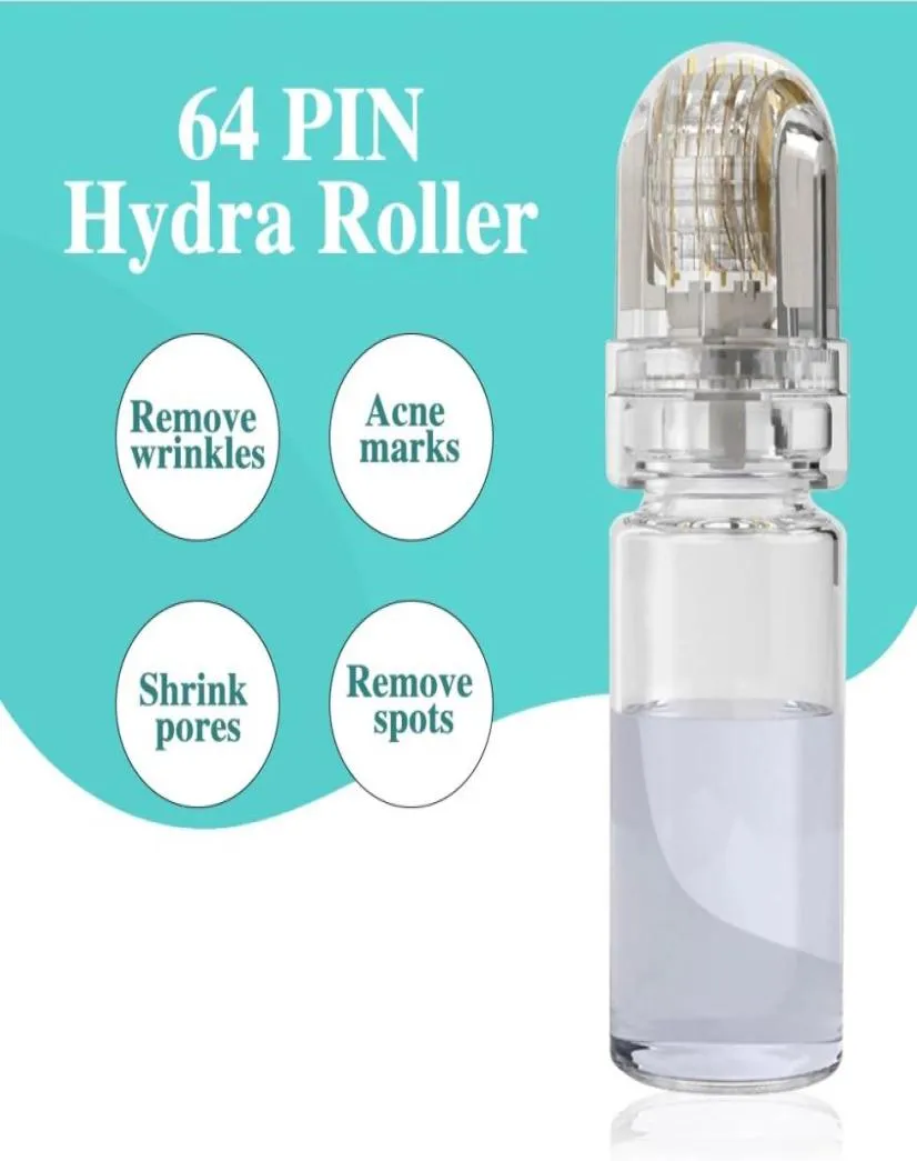 Hydra derma roller 025mm guld titan tips mikronedle derma stämpel anti åldrande ansikte hud återanvändbar mikro nål no vätskan9842875