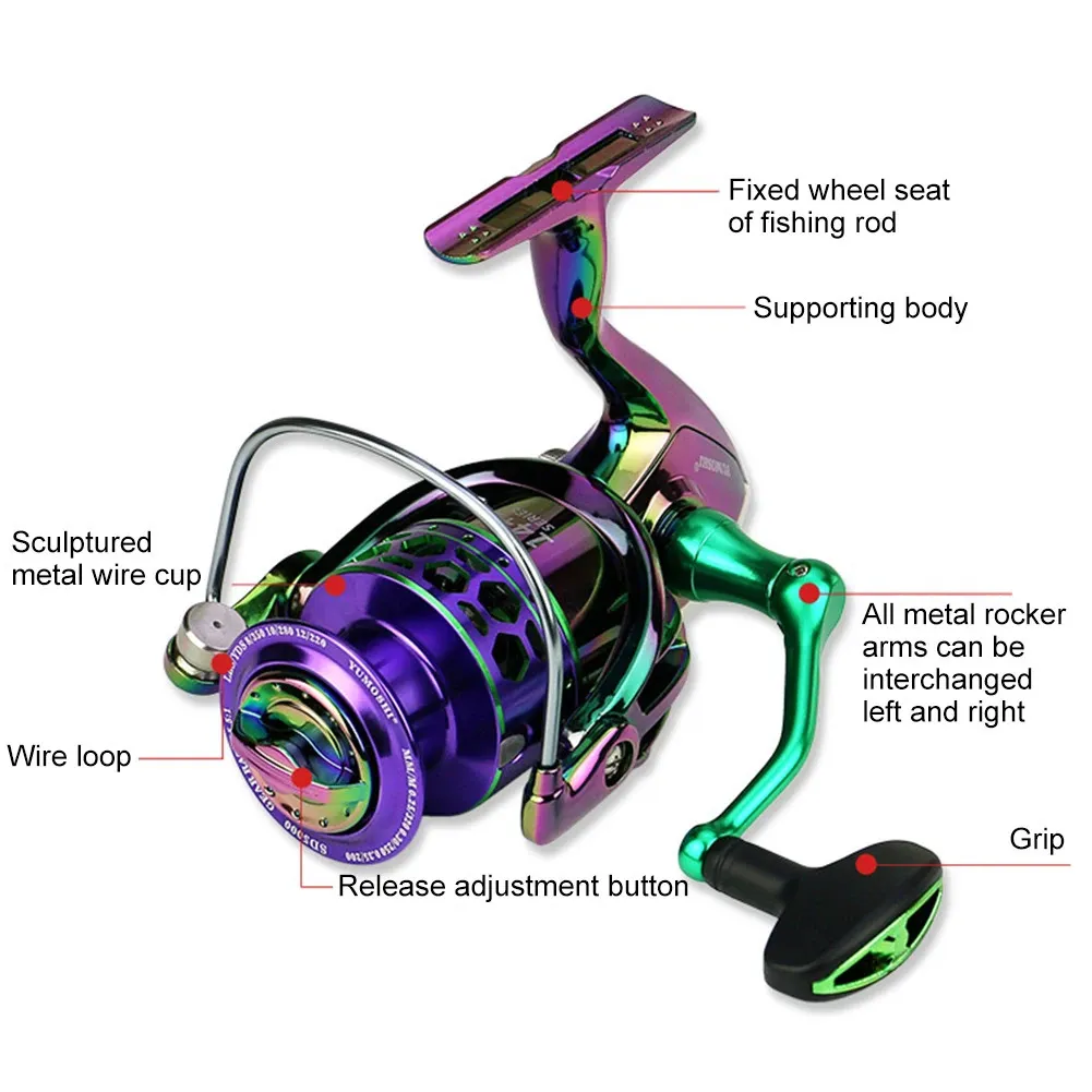 colorful fishing reels A-13 Krazy 3 Series Line Weight Sougayilang Colorful Fishing Combo Casting