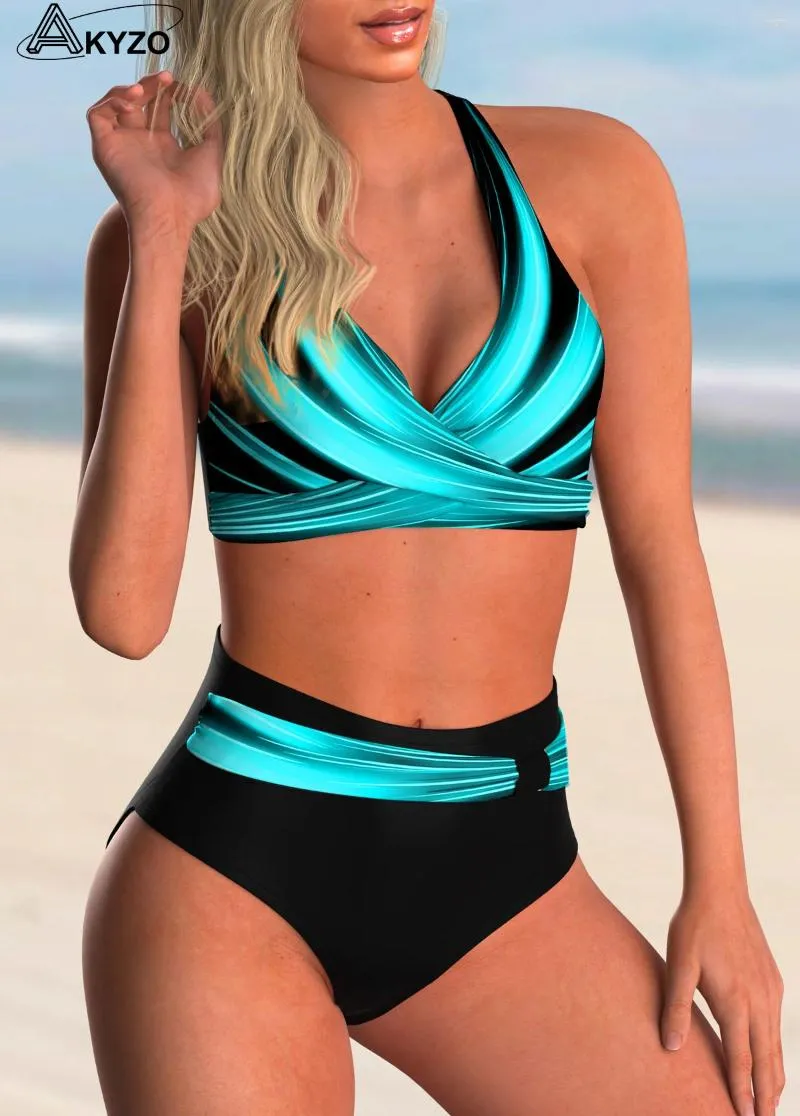 Maillots de bain pour femmes Push Up Bikinis 2023 Halter Maillot de bain Femmes Taille haute Femme Baignade Maillot de bain Baigneurs Beachwear Dames