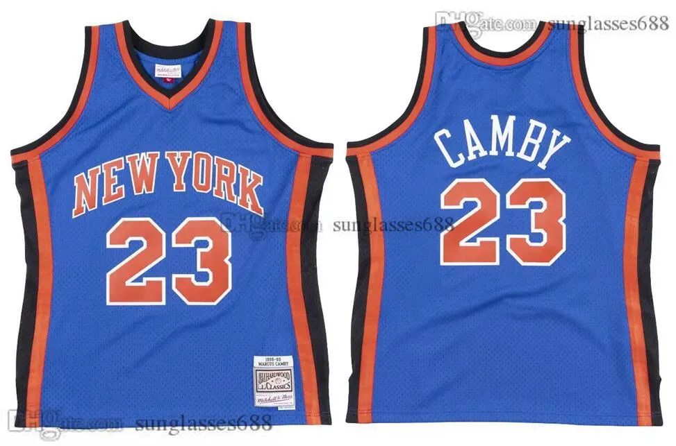 Marcus Camby S-6XL Basketball jerseys Stitched Mitchell & Ness 1998-99 Men New York''Knicks''jersey city kids