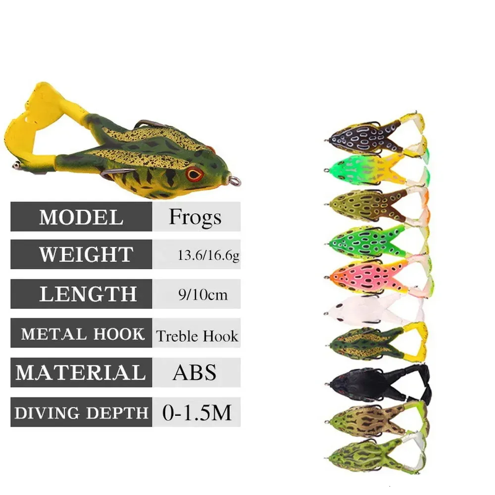 Baits Lures Frog Lure Double Propeller Legs Silicone Soft Baits 13.6g 16.6g  Topwater Wobblers Artificial Bait For Bass Catfish Fishing Tools 231201  From Hui09, $8.76