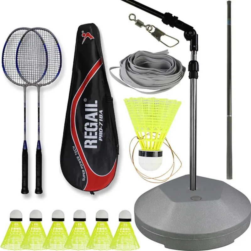 Raquetas de tenis Cuerdas Entrenadores de bádminton para un jugador Juego de herramientas Bolsa de raqueta Autoentrenamiento Máquina de servicio de varilla de cuerda Springback asistida automáticamente 231201