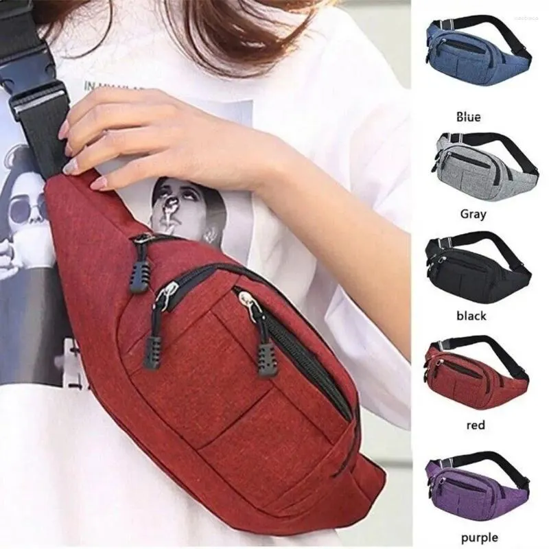 Sacs de taille portefeuille Sport argent ceinture pochette Hip Hop paquet poitrine Packs sac banane caissier Fanny Pack