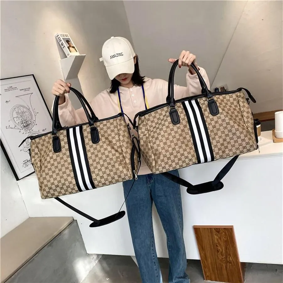 Nieuwe Oxford stoffen letter hoge capaciteit schoenen reistas dames waterdichte zwart-witte strip heren sport fitness Bag2900