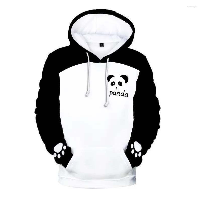 Hoodies dos homens bonito panda 3d impresso moletom com capuz homens mulheres pulôver streetwear outono crianças com capuz tops casuais meninos meninas roupas animais