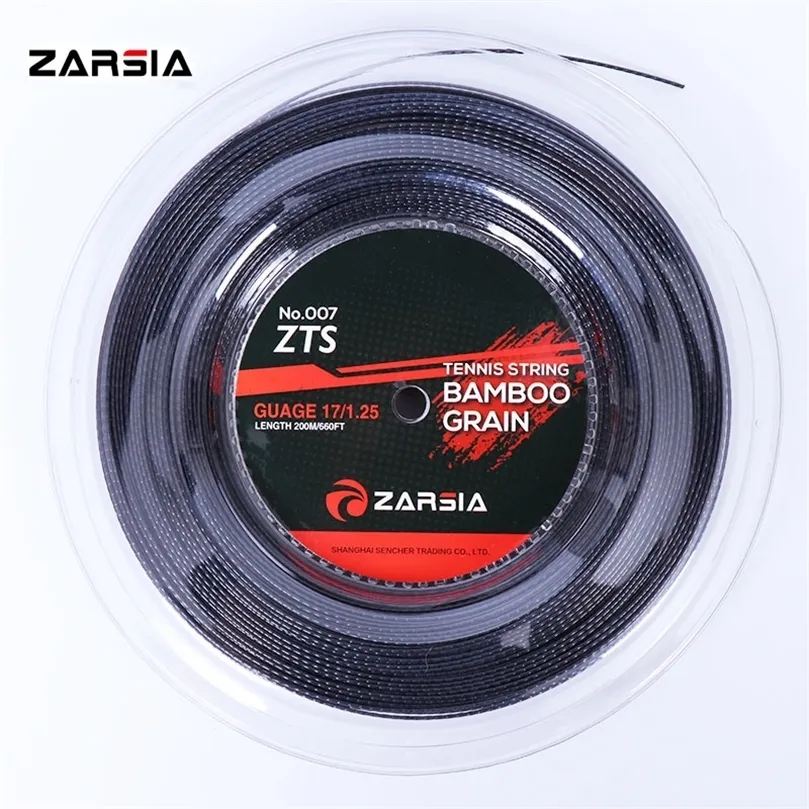 Badminton String Zarsia ZTS 007Quality Tennis Strings 1.25mm 17 Gauge Bamboo Grain Tennis Racket 200m Poly Tennis Strings 231201