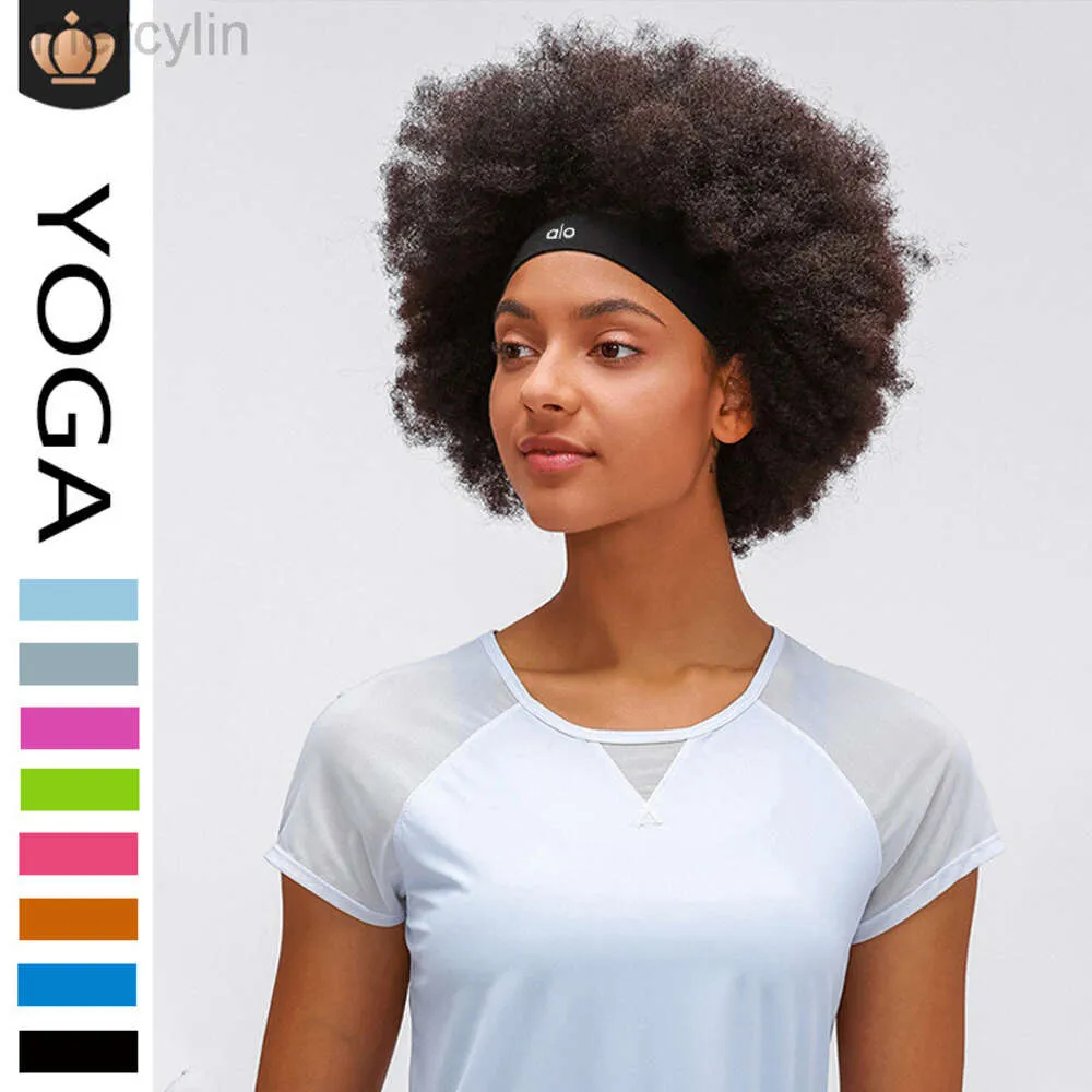 24SS Designer Aloo cap yoga Fascia per capelli sportiva per uomo e donna con elevata elasticità tinta unita assorbimento dell'umidità antiscivolo elevata elasticità corsa all'aperto