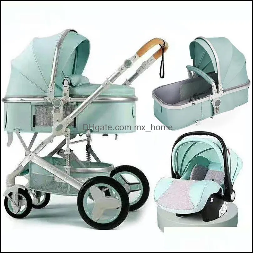 baby stroller 3 in 1 mom stroller luxury travel pram carriage basket babies car seat and cart mxhome