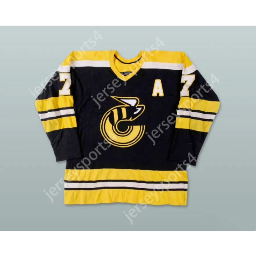 Custom RICH LEDUC 7 AWAY WHA 1976-77 CINCINNATI STINGERS HOCKEY JERSEY NEW Top Stitched S-M-L-XL-XXL-3XL-4XL-5XL-6XL