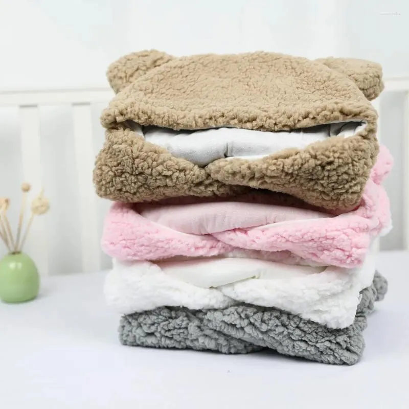 Blankets Winter For Baby Swaddling Warm Soft Born Plush Cute Hooded Sleeping Bag Infant Boys Girls