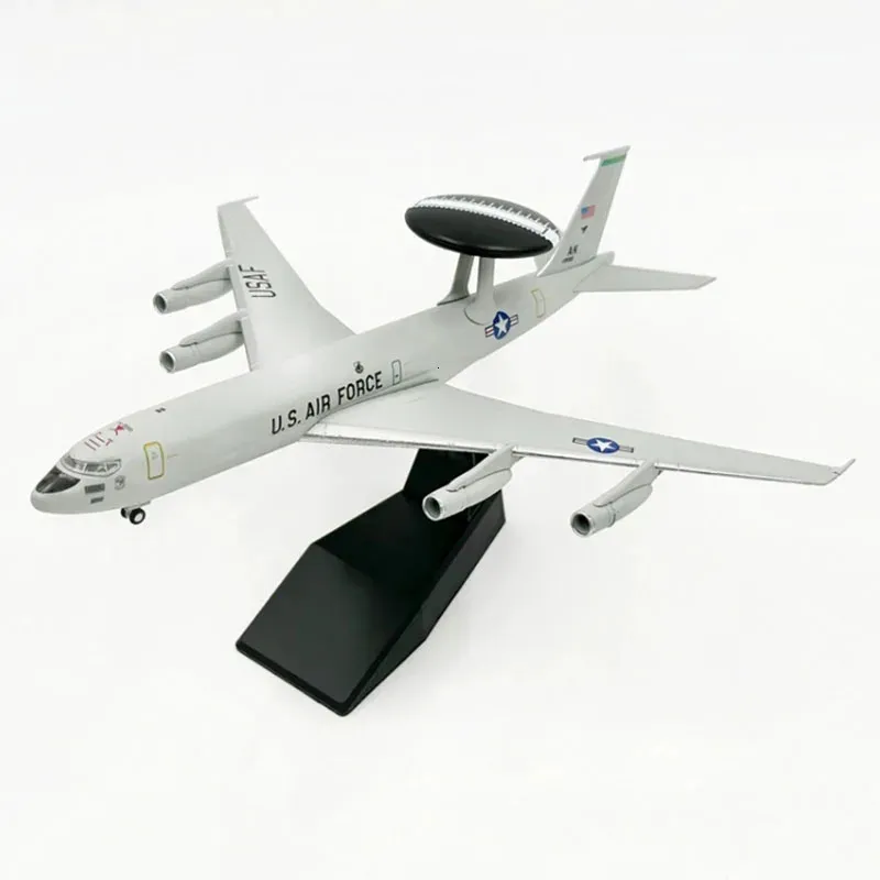 항공기 모들 다이 캐스트 금속 1/200 스케일 E-3 Sentry AWACS USAF 조기 경고 항공기 비행기 모델 수집 용 장난감 231201