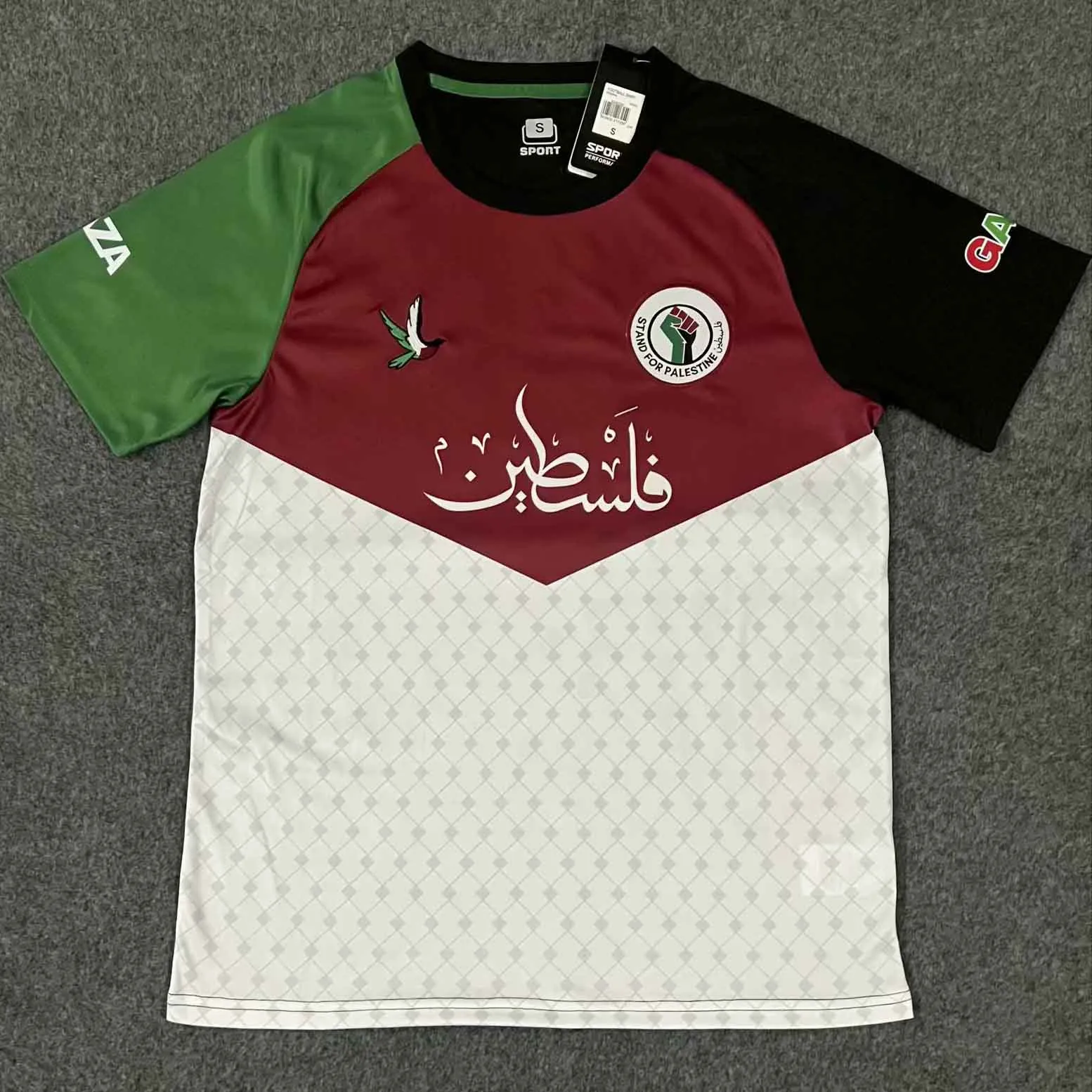 2023 2024 Palestino Deportivo maglie da calcio Palestina libera JIMENEZ BENITEZ CORTES Maglia da calcio nera a righe centrali Guerra Giustizia Marzo CAMICIA PRE ALLENAMENTO