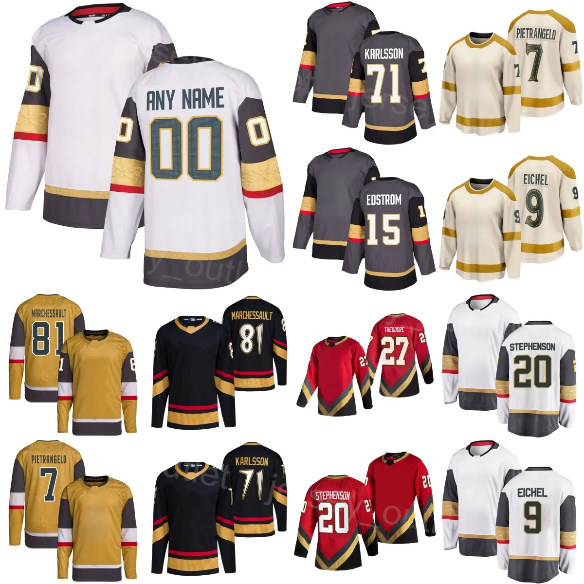 Man Woman Youth Hockey 2024 Winter Classic 7 Alex Pietrangelo Jerseys 71 William Karlsson 27 Shea Theodore Mark Stone Jack Eichel Chandler Stephenson Marchessault