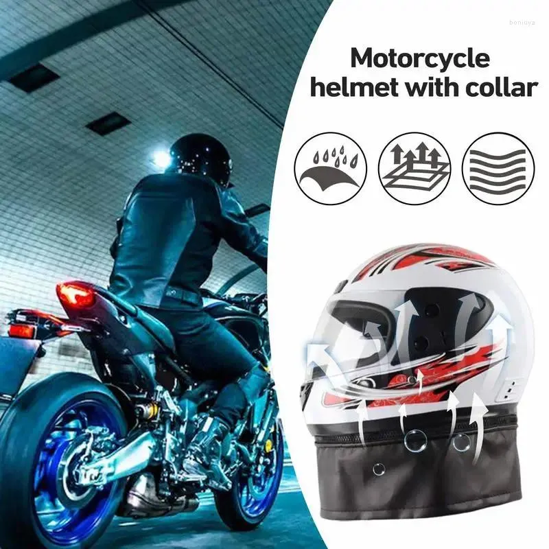 Hełmy motocyklowe pełne kaski twarzy z szalikiem termicznym dla zimnej pogody jazdy Idealnie mężczyźni i kobiety głowa