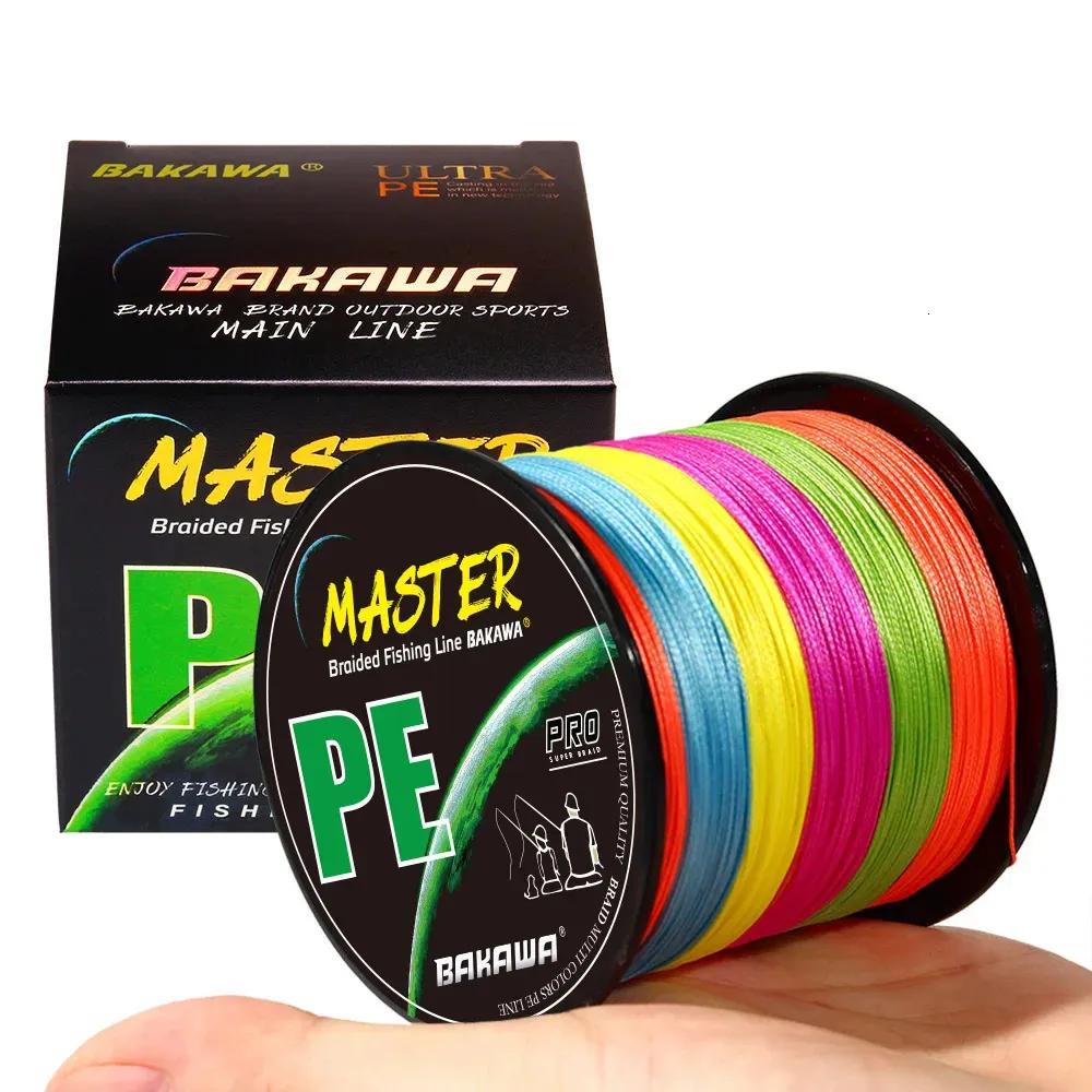 Braid Line BAKAWA Carp Fishing Line 300M 500M 1000M 100M 4 Strands Braided  Japan Multifilament PE Wire Super Strong Durable Smooth Tackle 231201