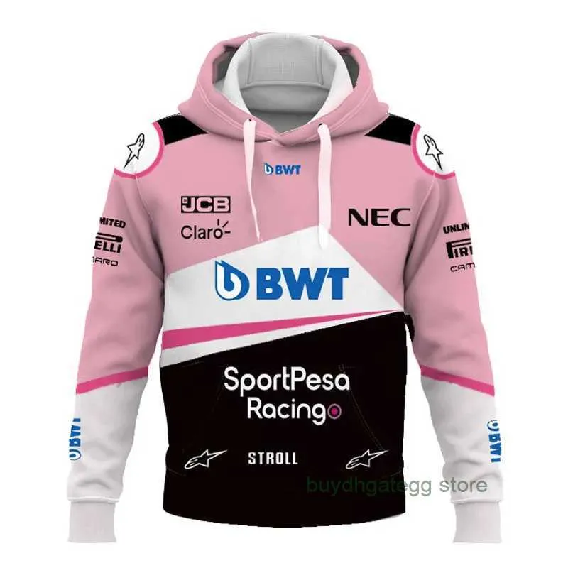 Felpe con cappuccio da uomo 2023/2024 New F1 Formula One Racing Team Felpe Match Point Bwt Fan Pink Comodo Jersey Line Abbigliamento Stagione Power F6cp