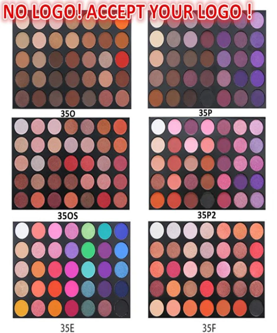 No brand 35 Color Eyeshadow Palette Makeup Cosmetic Matte and Shimmer Eye Shadow Palettes accept customized logo4141343