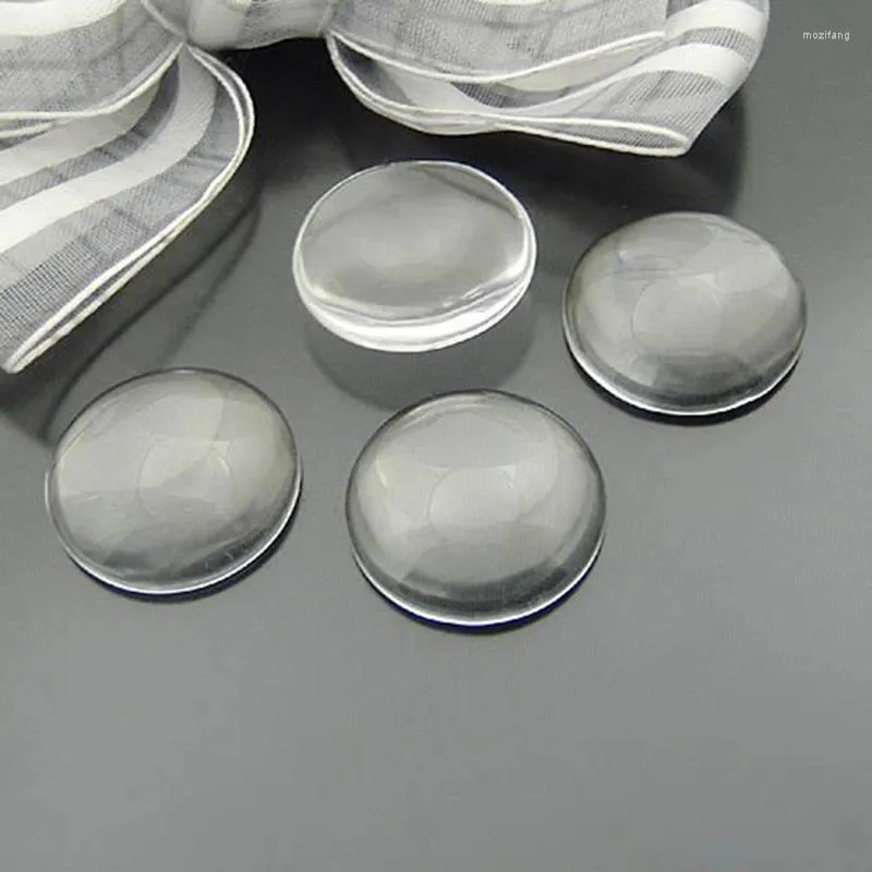 Förvaringspåsar 50 st/parti 12mm runda platt rygg klar glas cabochon hög kvalitet