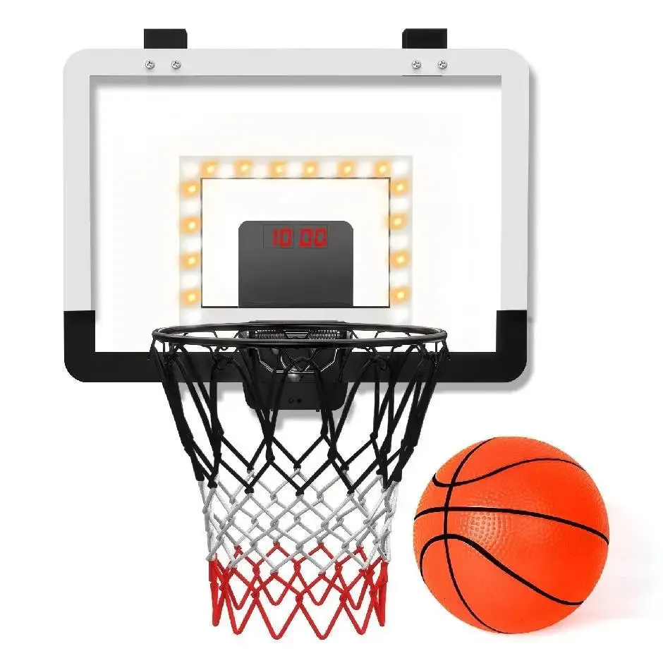 Andere sportartikelen Kindersport LED-basketbalring Voor kamers Speelgoed 3 jongens Meisjes Muurtype Opvouwbare ballen Gooien Buiten Binnendeur Games 231202