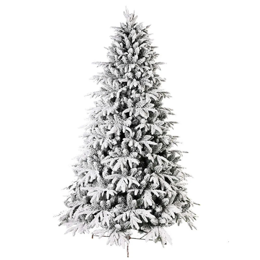 Árbol de Navidad PE mezclado PVC flocado árbol de Navidad 210 CM copo de nieve paisaje decoración árbol que cae árbol de nieve