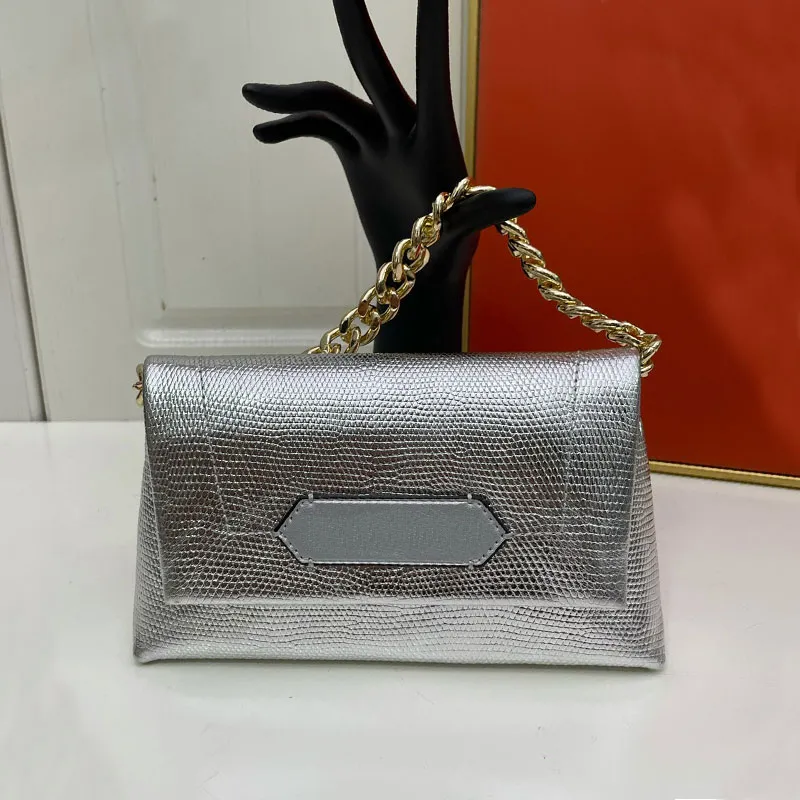 Sac à bandoulière en cuir véritable pour femmes, sac de dîner de luxe, sac à main avec chaîne, pochette pour dames, sac de banquet, maquillage de mode, portefeuille, sac à bandoulière