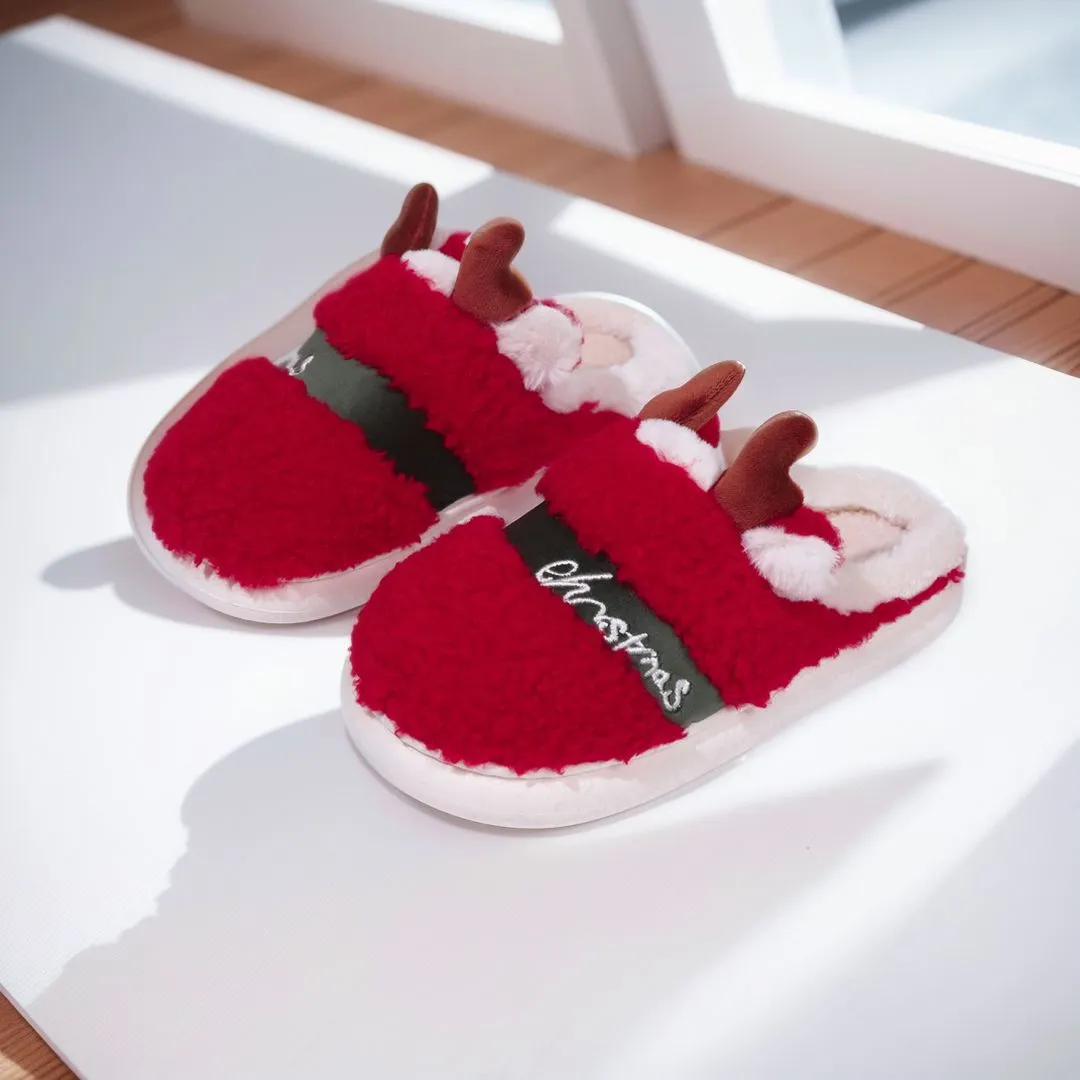 тапочки рождественской серии обувь теплые нескользящие модные Санта-олень Санта-Клаус новый дизайн модные плюшевые тапочки оптом и в розницу