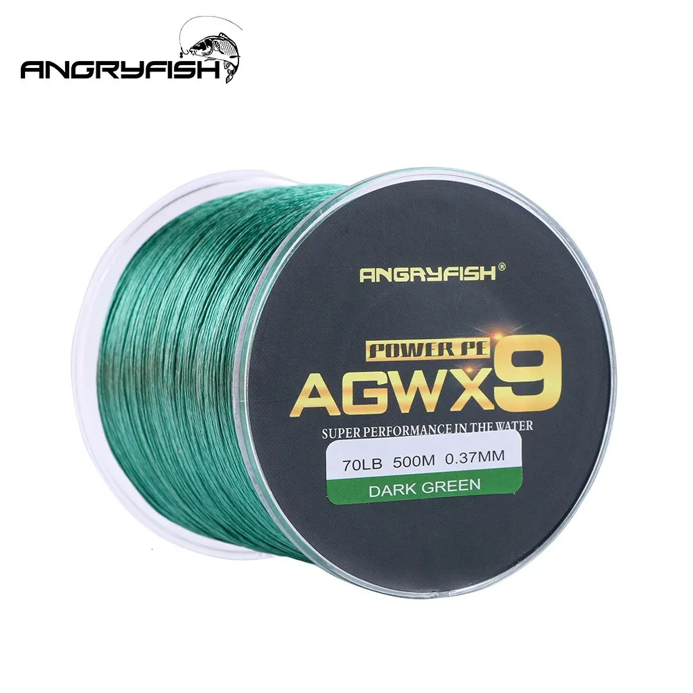 Braid Line Angryfish 9 Strands Weaves Braided 500M/547YD Fishing Line Super  Strong PE Line 15LB 70LB Braided Fishing Thread 231201 From Huo05, $26.8