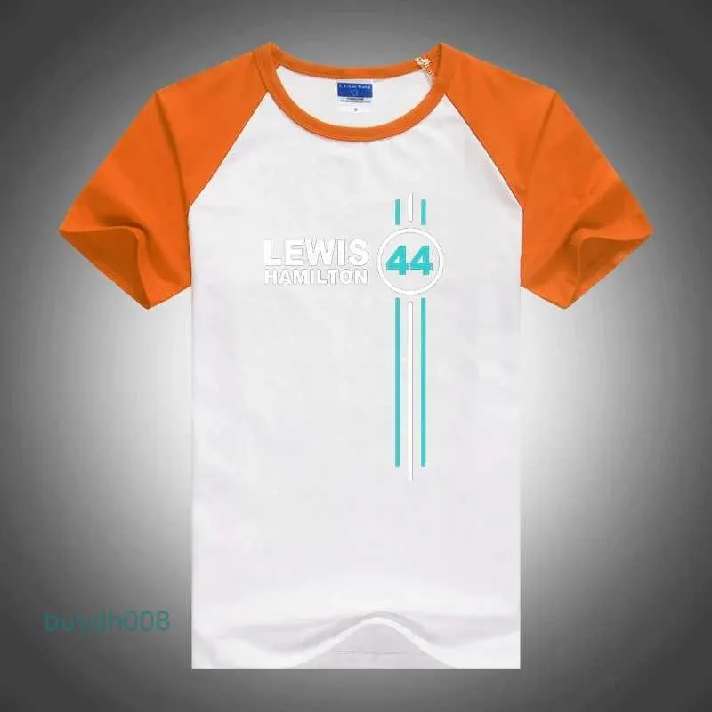 Herrt-shirts 2023/2024 NY F1 Formel 1 Racing Team Driver Lewis Hamilton Digital 44 Högkvalitativ vardaglig sporttrend Löst korta ärmar Kläder M2X7
