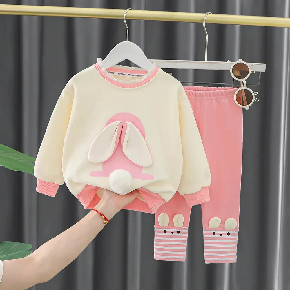 Toddler Girl Bunny Outfit: Cartoon Rabbit Sweatshirt... From Kuo08, $12 ...
