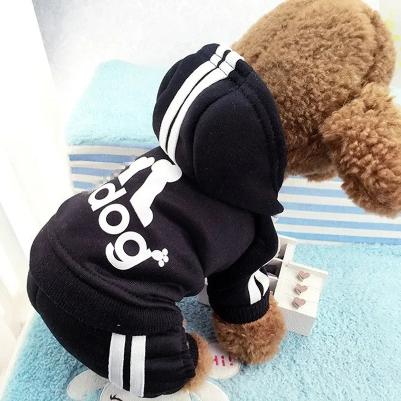 YUEXUAN Abbigliamento per cani per cani di piccola taglia Autunno Inverno Caldo Cucciolo Pet Cat Cappotto Giacca Sport Tute per cani Chihuahua Bulldog francese Abbigliamento Outfit