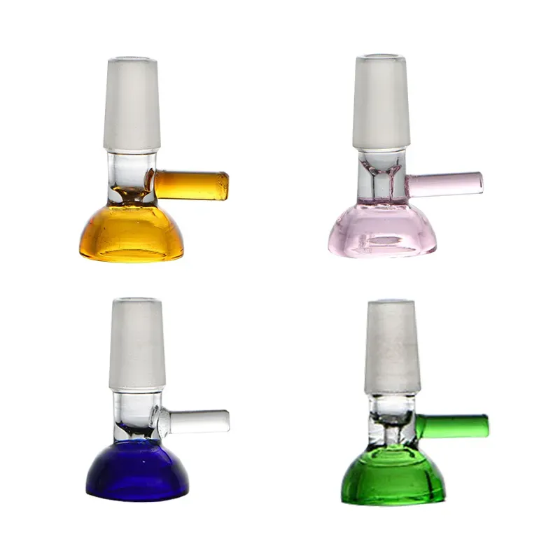 Thick Round Glass Bowls Hookah Accessories With Rod Handle Filter Bowl Joints For Bong Water Pipe 