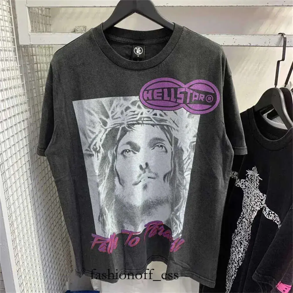 Mens T-shirts 2023 Sleeve Tee Men Kvinnor Högkvalitativa streetwear Hip Hop Fashion T Shirt Hell Star Hellstar Short 066 275