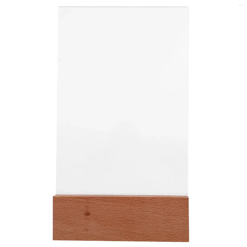 Dekorativa plattor Bildhållare Tabeller Certifikat Display Stand Set Diplom Acrylic Sign Wood Tablettop