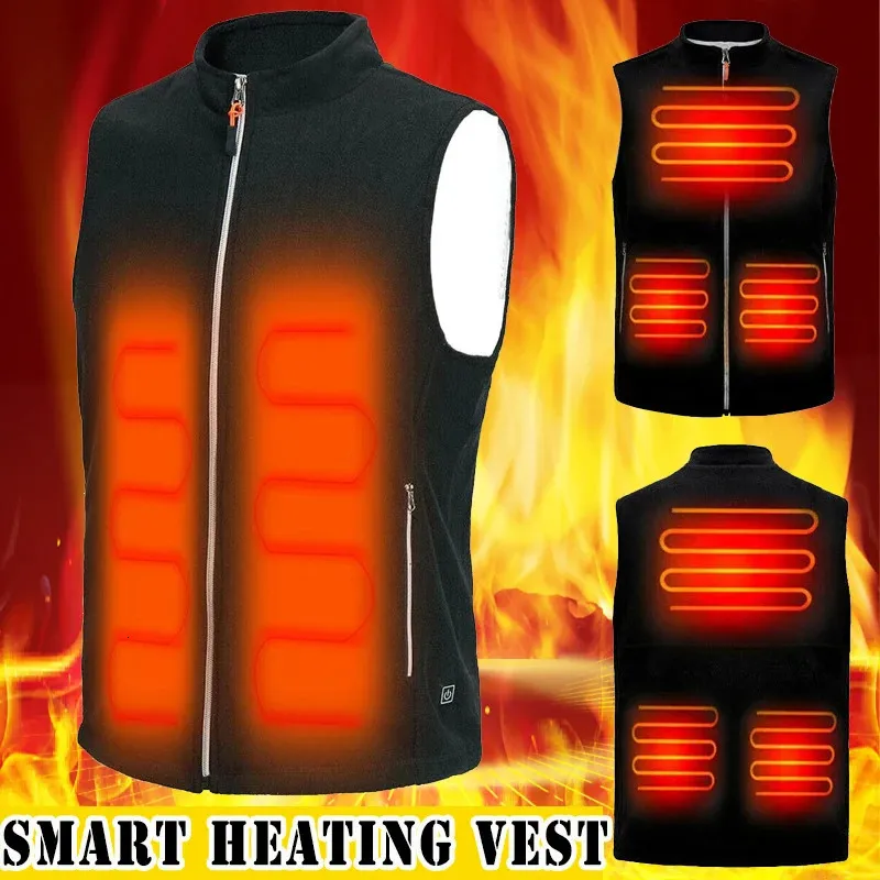 Women's Vests Women Outdoor USB Heating Vest Jacket Winter Thermal Flexible Electric Warm Clothing Waistcoat Fishing women's vest 231201