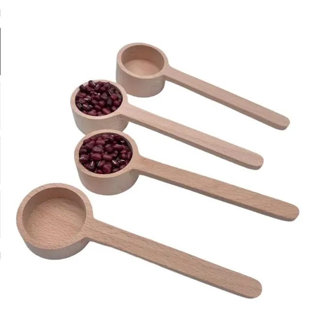 Cuillère à mesurer en hêtre, cuillère à café pour café moulu, cuillère à café en bois, mesure en bois pour grains de café moulus