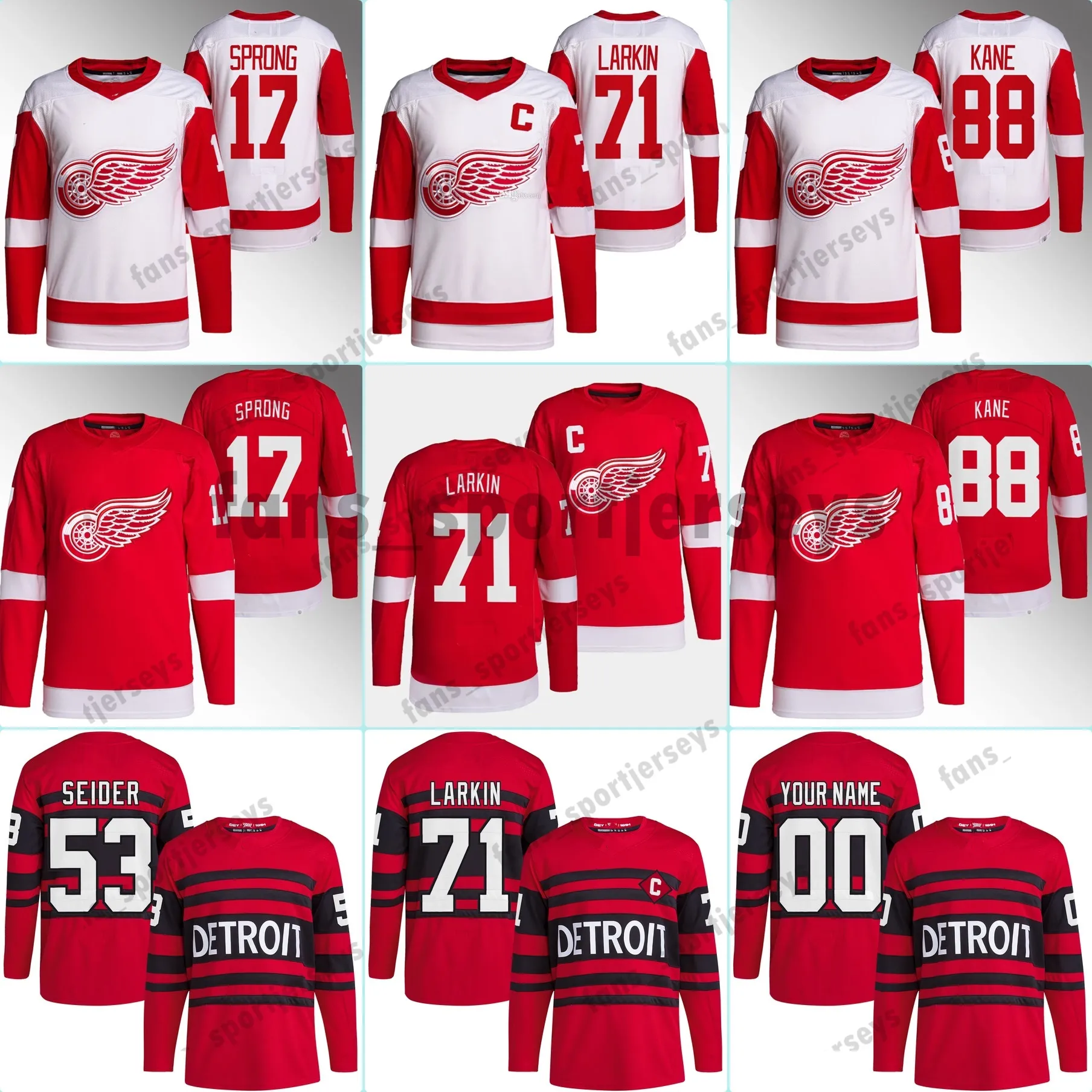 Billig 88 Patrick Kane Reverse Retro Hockey-Trikot 93 Alex DeBrincat 71 Dylan Larkin Moritz Seider David Perron Gordie Howe Pavel Datsyuk Steve Yzerman Lucas Raymond